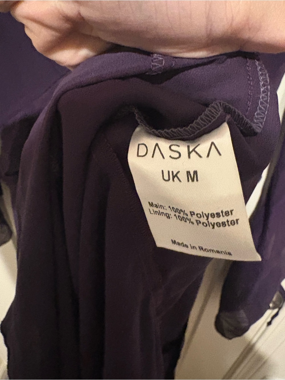 Daska chiffon maxi dress with frill details in purple Medium NWT - Picture 7 of 8